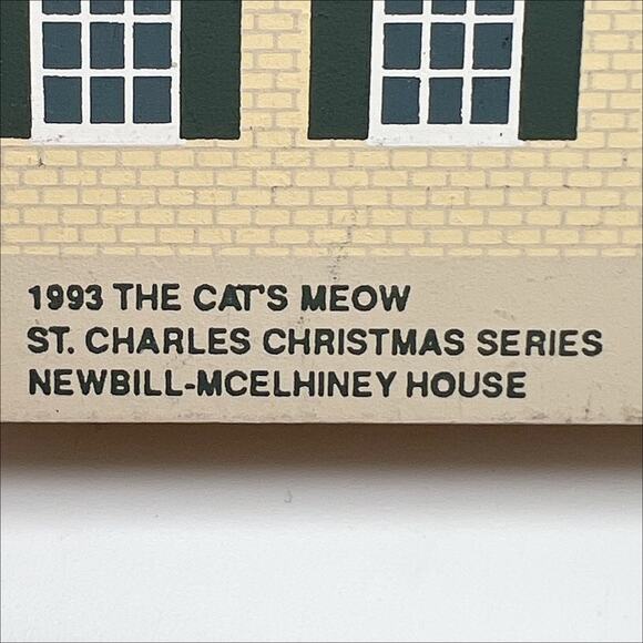 Vintage 1993 The Cat's Meow Newbill-McElhiney House St. Charles Christmas Series - Picture 5 of 7